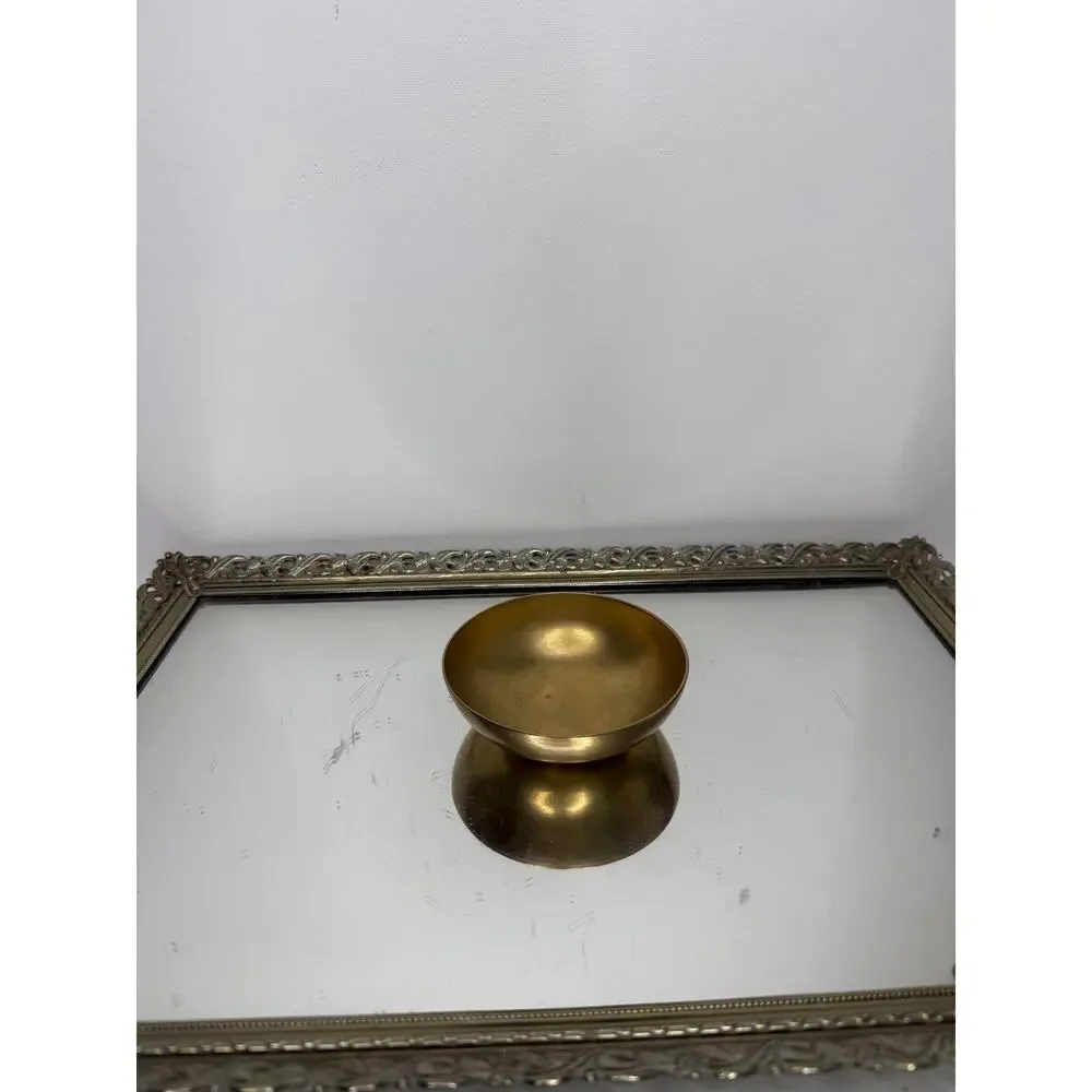 Vintage Brass Decorative Bowl for Floating Candles, Flowers, Potpourri, Catchall